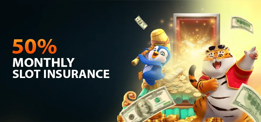 50% Monthly Slot Insurance promotion banner