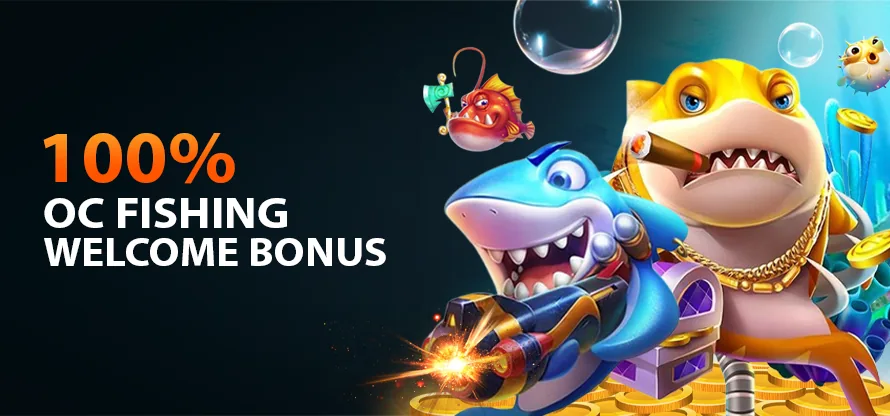 100% OC Fishing Welcome Bonus promotion banner