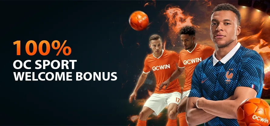 100% OC Sport Welcome Bonus promotion banner